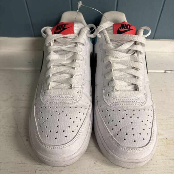 Nike Court Vision Low Trainers Multi Color Block Womens Size 8.5 US‎ White Teal - Picture 3 of 12